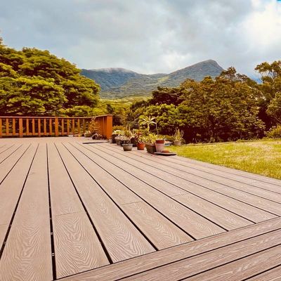 Ein guter Preis. Robuste WPC 3D-Verbunddecking Leichtgewicht Hohlprofil mit quadratischen Löchern Online