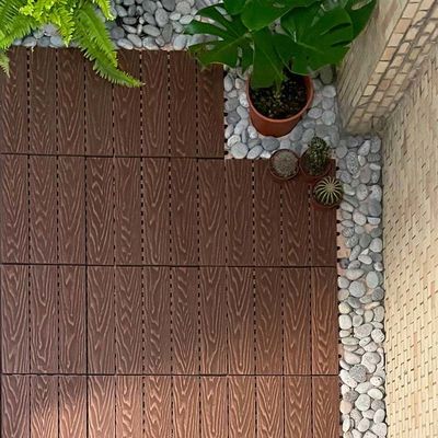 Ein guter Preis. Custom WPC Verriegelung Decking Fliesen Knapp zusammen Außen Decking Fliese Online
