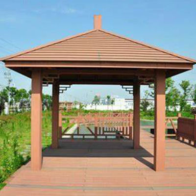 Ein guter Preis. Außenbraune WPC-Gazebo UV-beständige WPC-Pavillonsammlung Online